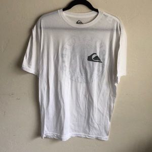Men’s white Quicksilver shirt.